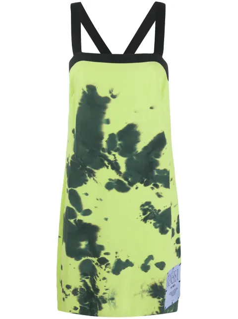 MCQ tie-dye print shift dress Yellow 623268RPB10