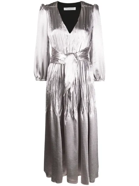 Philosophy Di Lorenzo Serafini metallic gathered-detail dress Silver A04525719
