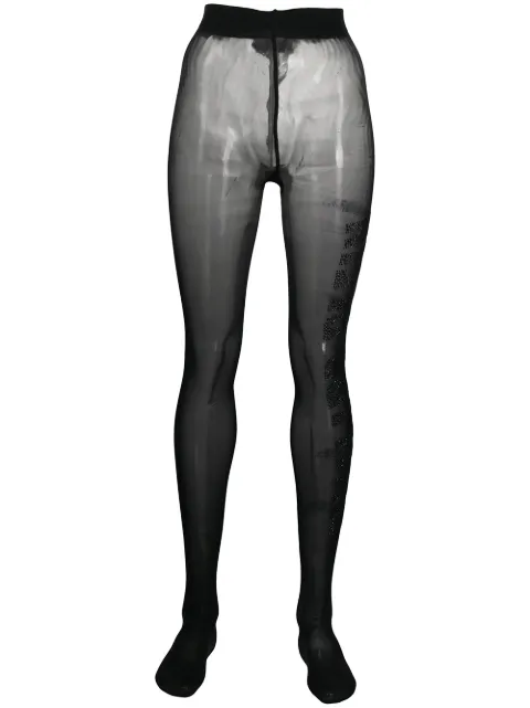 Philipp Plein gem-embellished tights Black A20CWUY0044PTE003N