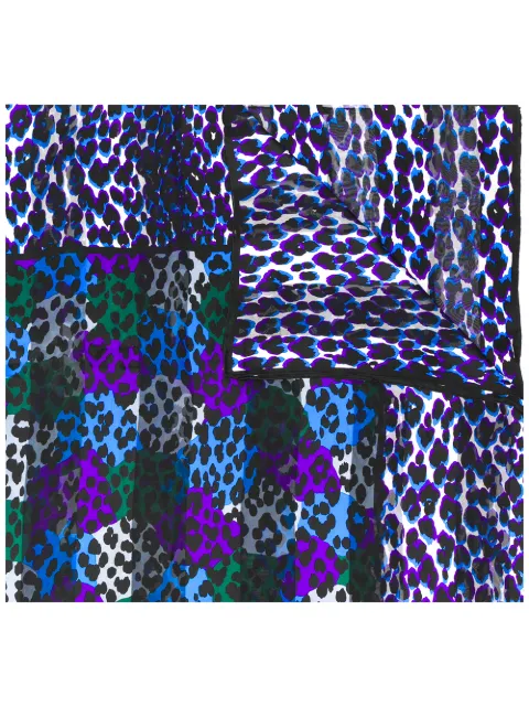 Saint Laurent Pre-Owned animal print scarf Blue 130684