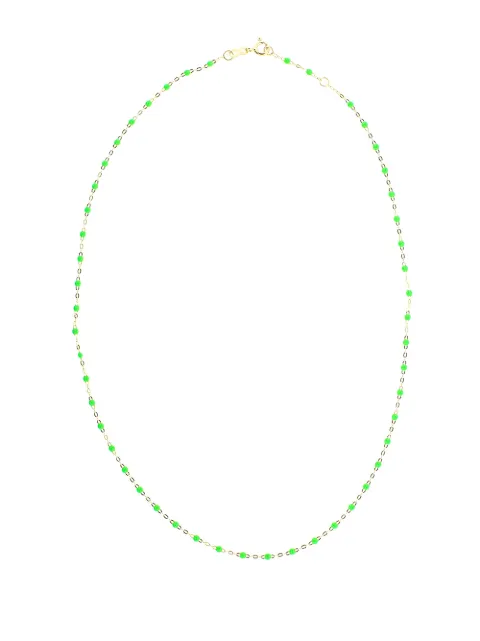 Gigi Clozeau 18kt yellow gold Classic Gigi neon green beaded necklace Gold B1GI00136