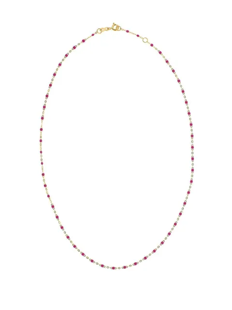 Gigi Clozeau 18kt yellow gold Classic Gigi pink beaded necklace Gold B1GI00129