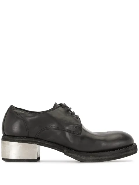 Guidi contrast heel lace-up shoes Black 792ZISOFTHORSEFGBLKT