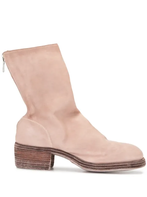 Guidi suede zip-up ankle boots Pink 788ZSOFTHORSEFGVCO30T