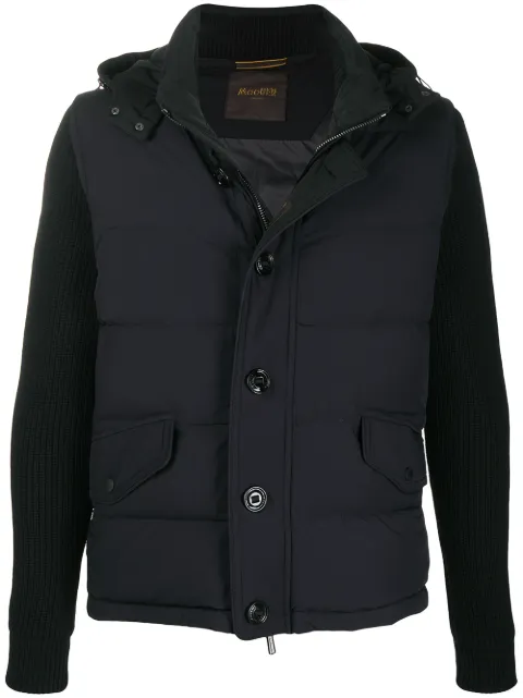 Moorer padded contrast jacket Blue FOSCOLOKNM