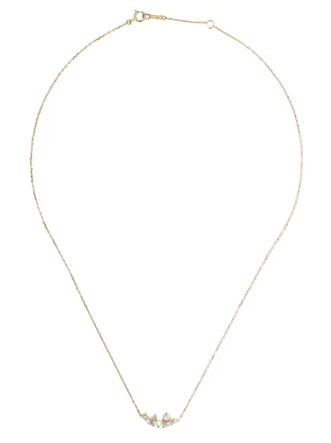 Mizuki 14kt yellow gold Sea of Beauty diamond cluster necklace Gold SBN221