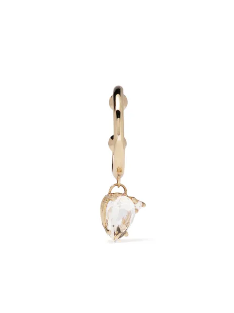 Mizuki 14kt yellow gold Sea of Beauty diamond and white topaz single earcuff Gold SBE303
