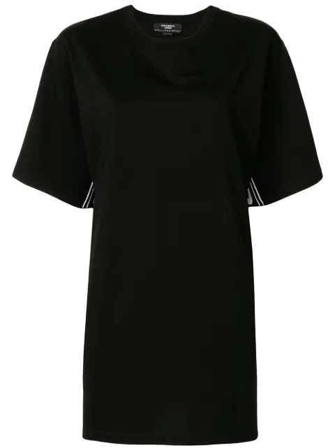 Stella McCartney logo-stripe oversized T-shirt Black 601853SMP85