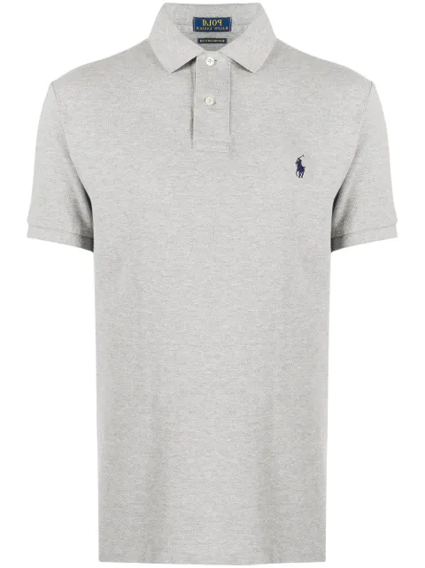 Polo Ralph Lauren logo embroidered polo shirt Grey 710782592003