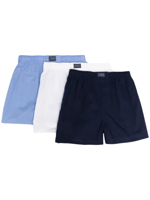 Polo Ralph Lauren logo patch cotton boxers (pack of 3) Blue 714610864001