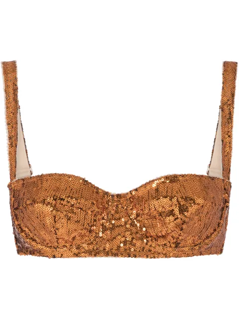 Dolce & Gabbana sequin-embellished balcony bra Orange O1B36TFLMK4