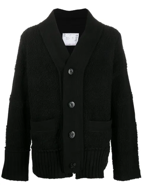 sacai button-down cardigan Black 2002402M