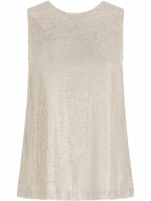 Dolce & Gabbana rhinestone-embellished tank top Neutrals F71F8ZGDG96