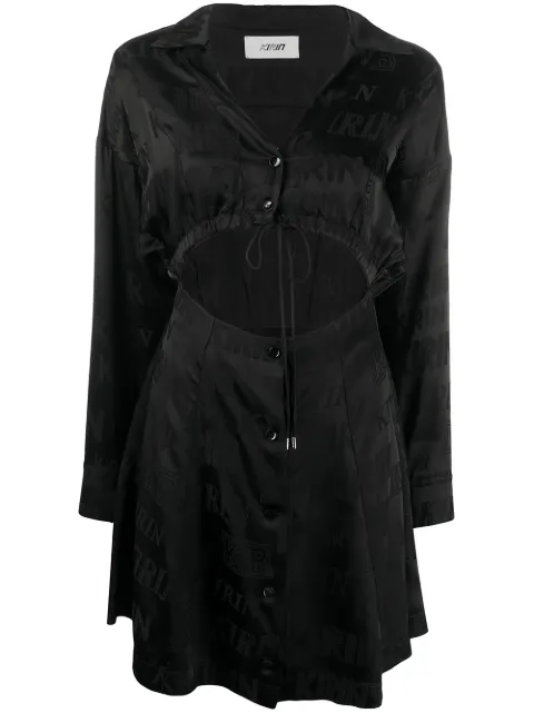 Kirin tie-fastening detail dress Black KWDB024F20FAB0011010