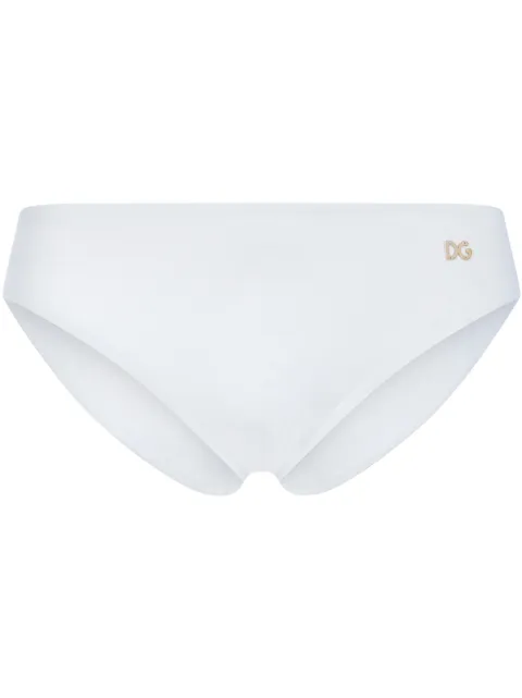 Dolce & Gabbana logo-tag bikini bottoms White O2A03JFUGA2