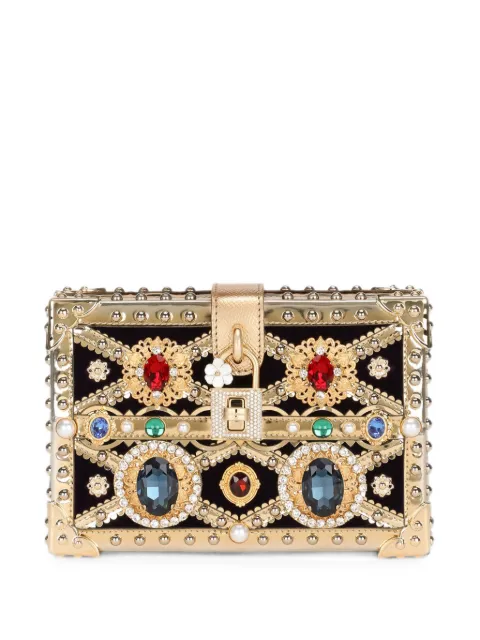 Dolce & Gabbana Dolce Box bejewelled mini bag Gold BB6237AZ103