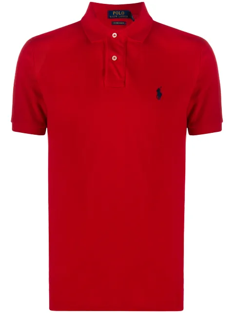 Polo Ralph Lauren logo embroidered polo shirt Red 710666998003