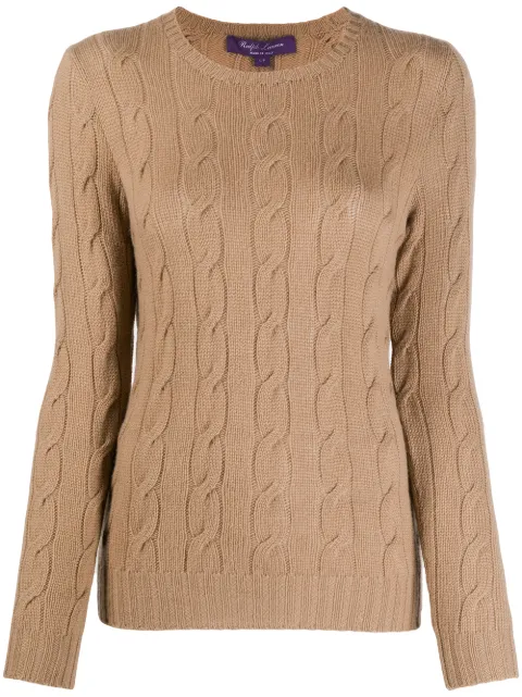 Ralph Lauren Collection cable-knit cashmere jumper Neutrals 290615209007