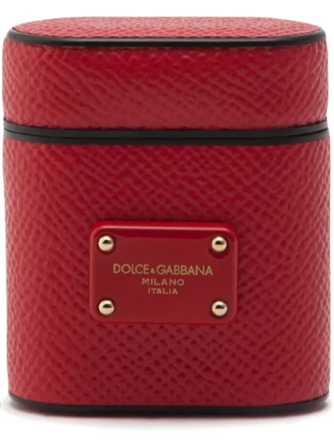 Dolce & Gabbana logo-plaque AirPods case Red BI2572B5444