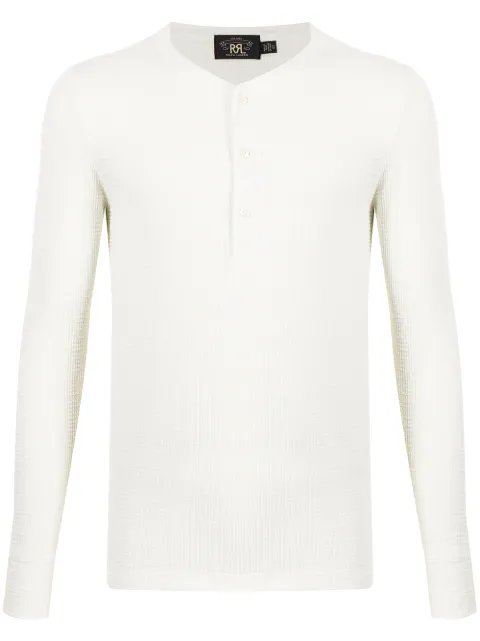 Ralph Lauren RRL waffle-knit jumper White 782504859001