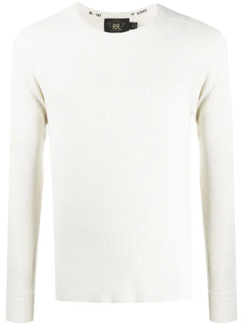 Ralph Lauren RRL long sleeve textured sweater White 782504858001