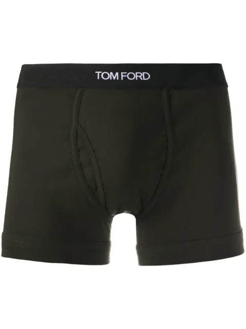 TOM FORD logo-waistband boxers Green T4LC31040