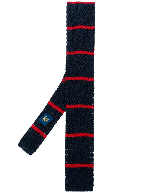 Polo Ralph Lauren silk knit striped neck tie Blue 712792506002