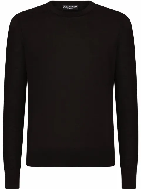 Dolce & Gabbana cashmere crew neck jumper Black GR002KF84A5