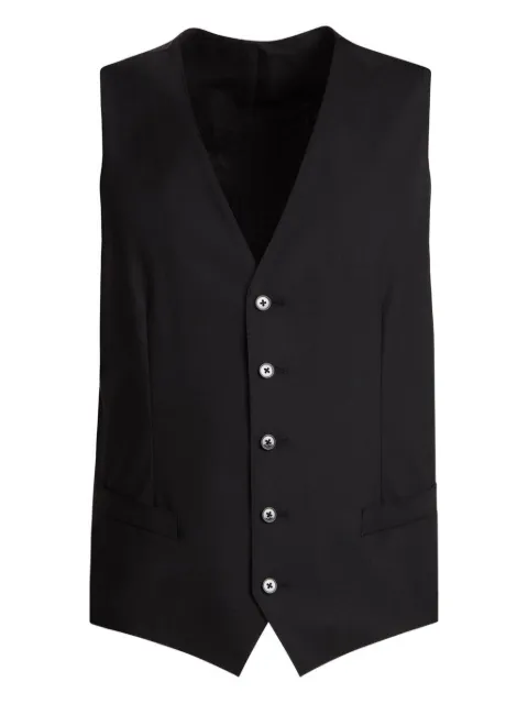 Dolce & Gabbana virgin wool waistcoat Black G7505TFUBEC