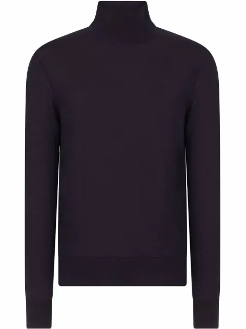 Dolce & Gabbana roll-neck cashmere sweater Blue GX625TJAWRC