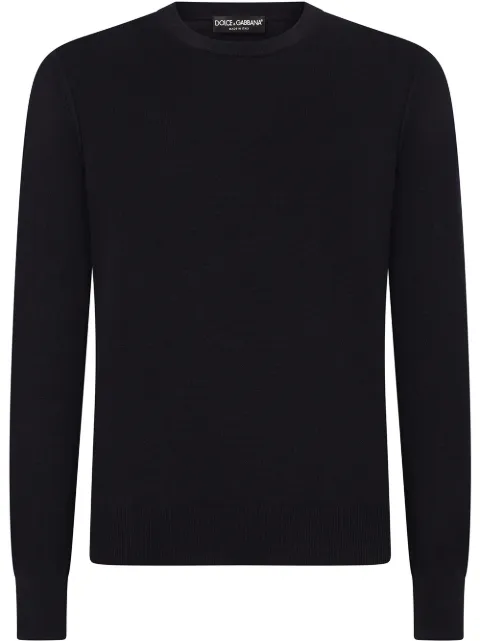 Dolce & Gabbana round-neck cashmere jumper Blue GX487TJAWLZ