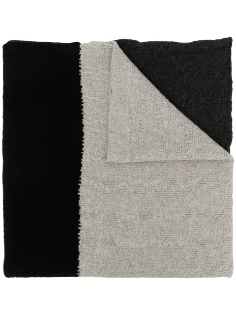 Daniel Andresen panelled wool-knit scarf Black DI55