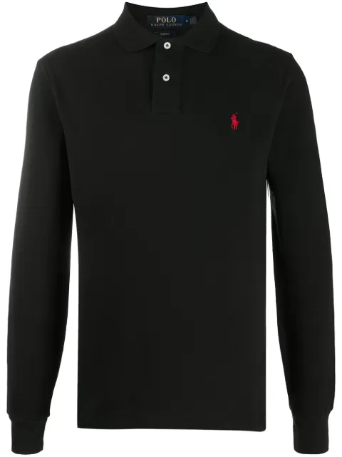 Polo Ralph Lauren embroidered logo polo shirt Black 710681126037