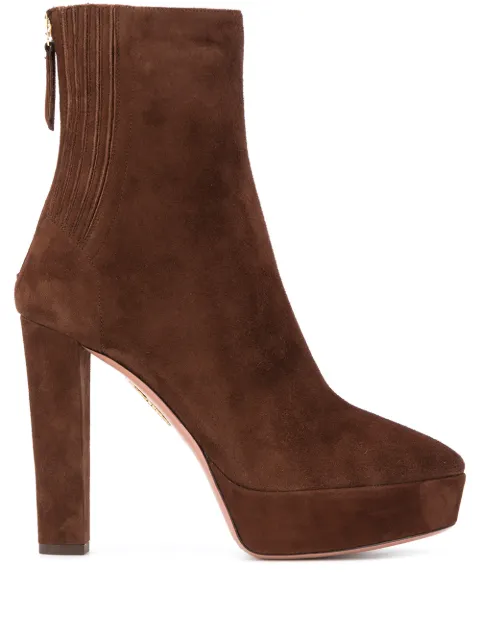 Aquazzura Saint Honoré boots Brown SHOMIDB3SUEESP