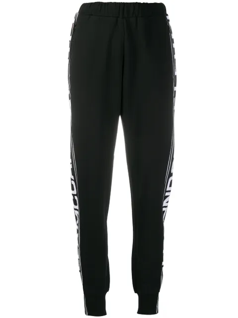Stella McCartney logo stripe tapered track pants Black 601852SMP84