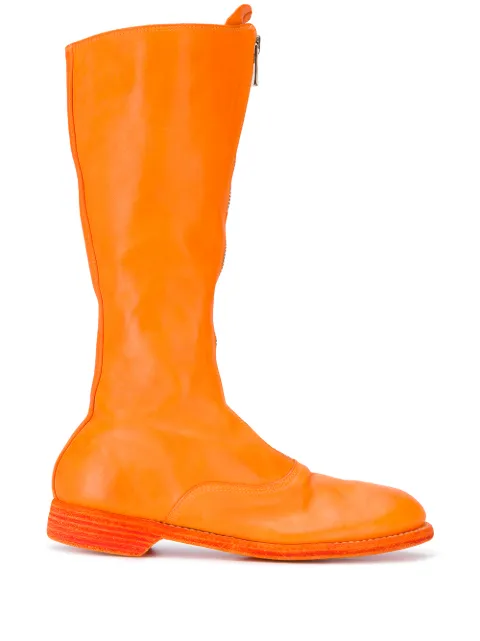 Guidi mid-calf leather boots Orange 410SOFTHORSE