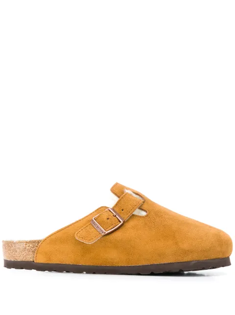 Birkenstock shearling lined slippers Brown 1001140
