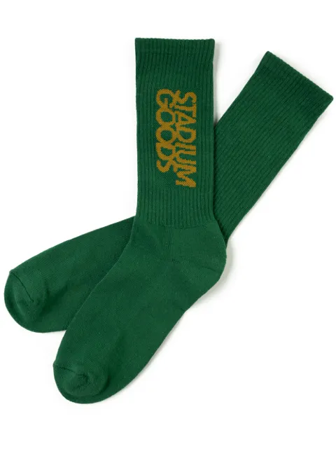 STADIUM GOODS® logo "Lucky" crew socks Green SGS0159