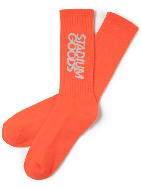 STADIUM GOODS® logo "Infrared" crew socks Orange SGS0161
