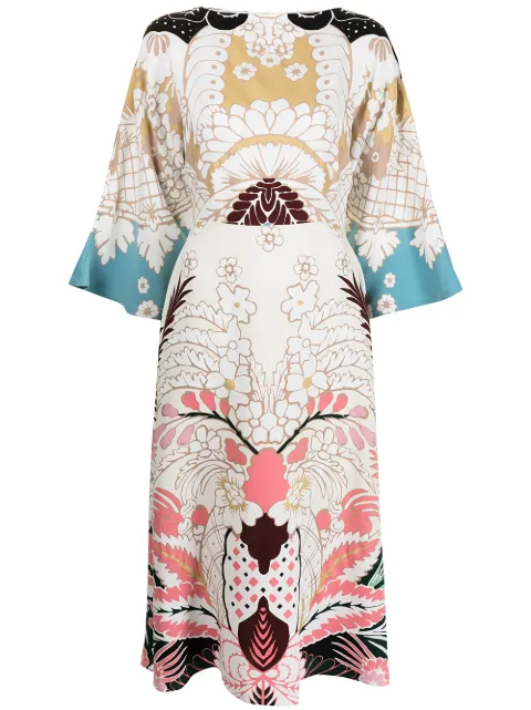 Valentino Garavani Cady printed dress Brown BVAUP167V