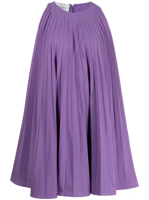 Valentino Garavani pleated sleeveless minidress Purple BVAV604H2