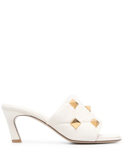 Valentino Garavani Rockstud quilted sandals White WS0BK3ZCG
