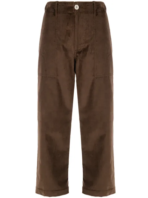 Jejia cropped straight-leg trousers Brown 2939J1P004205502