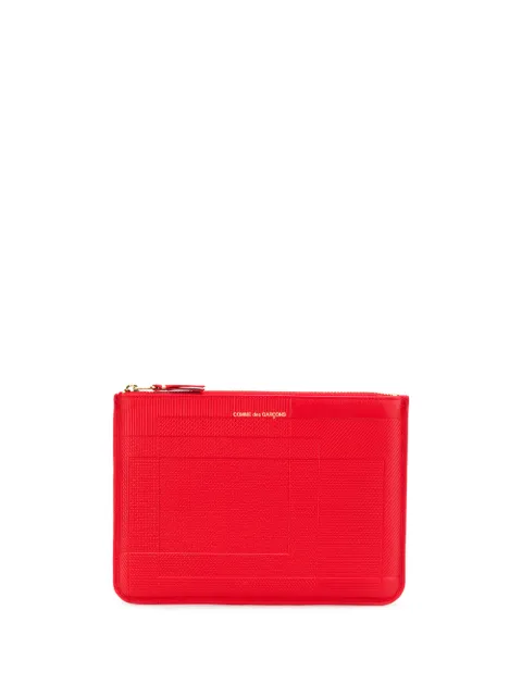 Comme Des Garçons Wallet line-pattern wallet Red SA5100LS