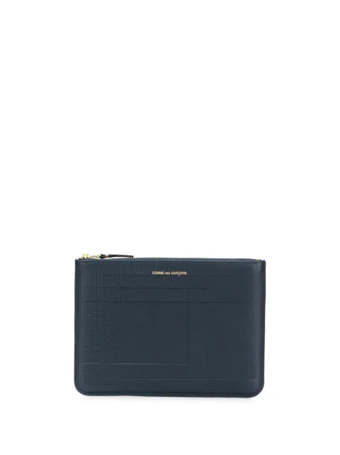 Comme Des Garçons Wallet line-pattern wallet Blue SA5100LS
