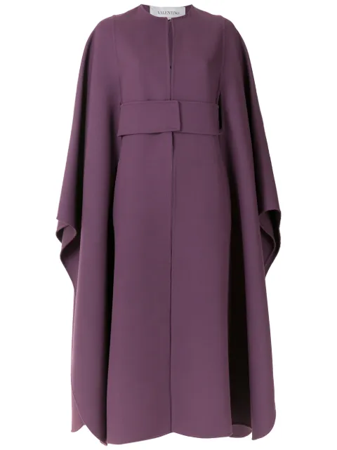 Valentino Garavani draped mid-length cape Purple BCG1L5545