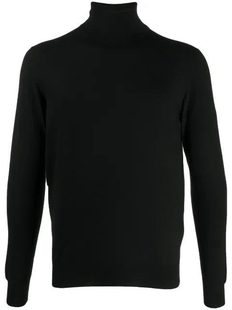 Drumohr roll-neck cashmere jumper Black D0TK104