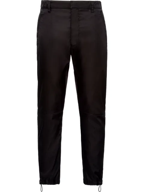 Prada logo-plaque trousers Black SPH66S2021WQ8