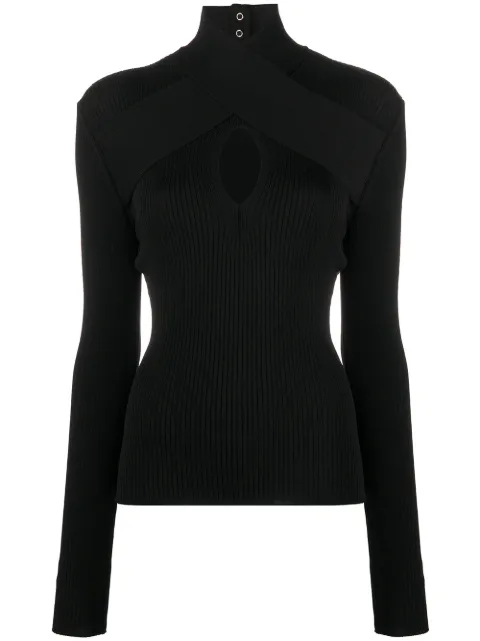 MSGM high neck knitted top Black 2941MDM12520779099
