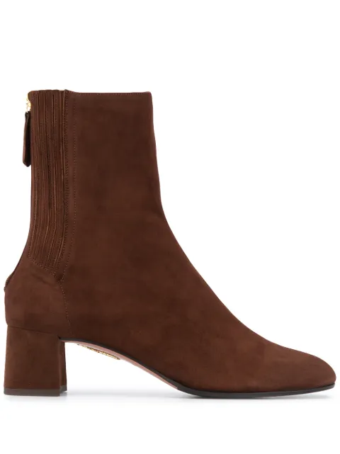 Aquazzura pointed-toe ankle boots Brown SHOMIDB0SUEESP